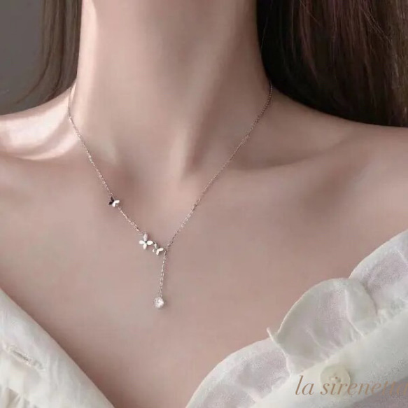 butterfly choker necklace *SV925 10枚目の画像