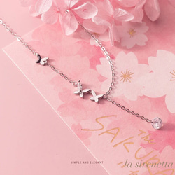 butterfly choker necklace *SV925 4枚目の画像