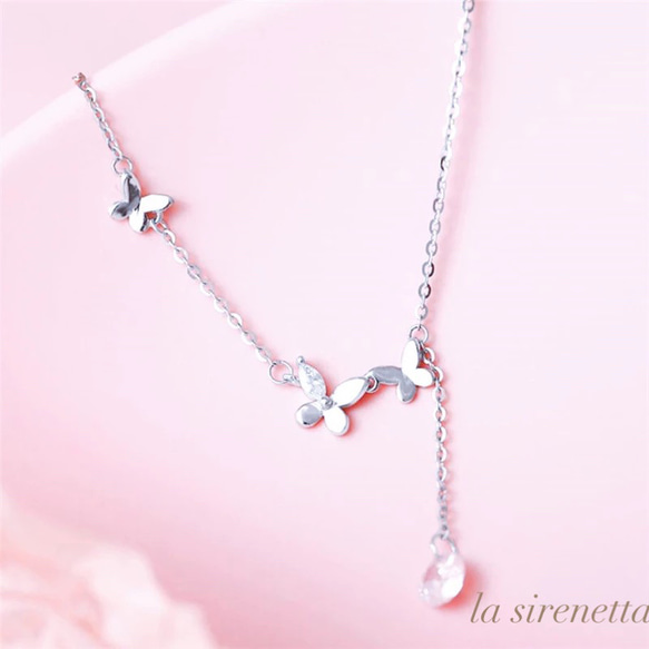 butterfly choker necklace *SV925 6枚目の画像
