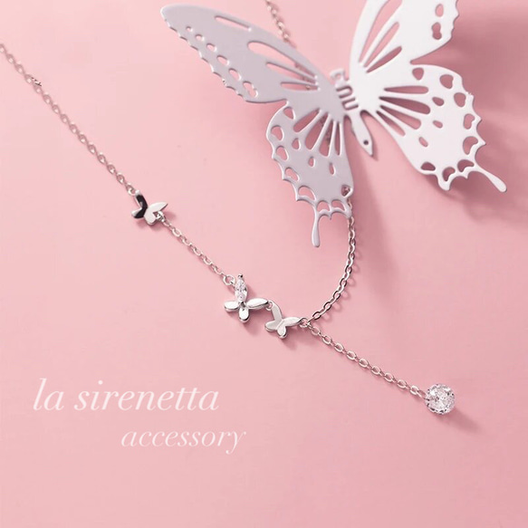 受注製作 ＊butterfly choker necklace *SV925 2枚目の画像