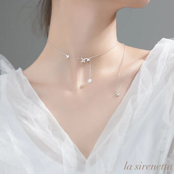 butterfly choker necklace *SV925 3枚目の画像