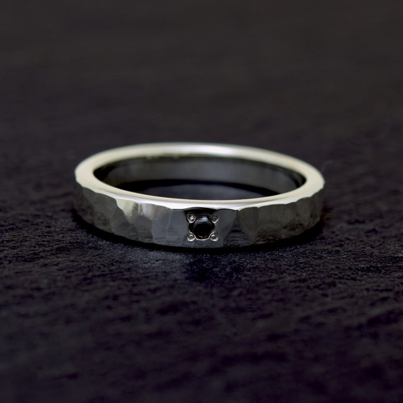 Bump Ring 鎚目/ 4mm Silver ring オーダー制作/ 受注製作シルバーリング 5枚目の画像