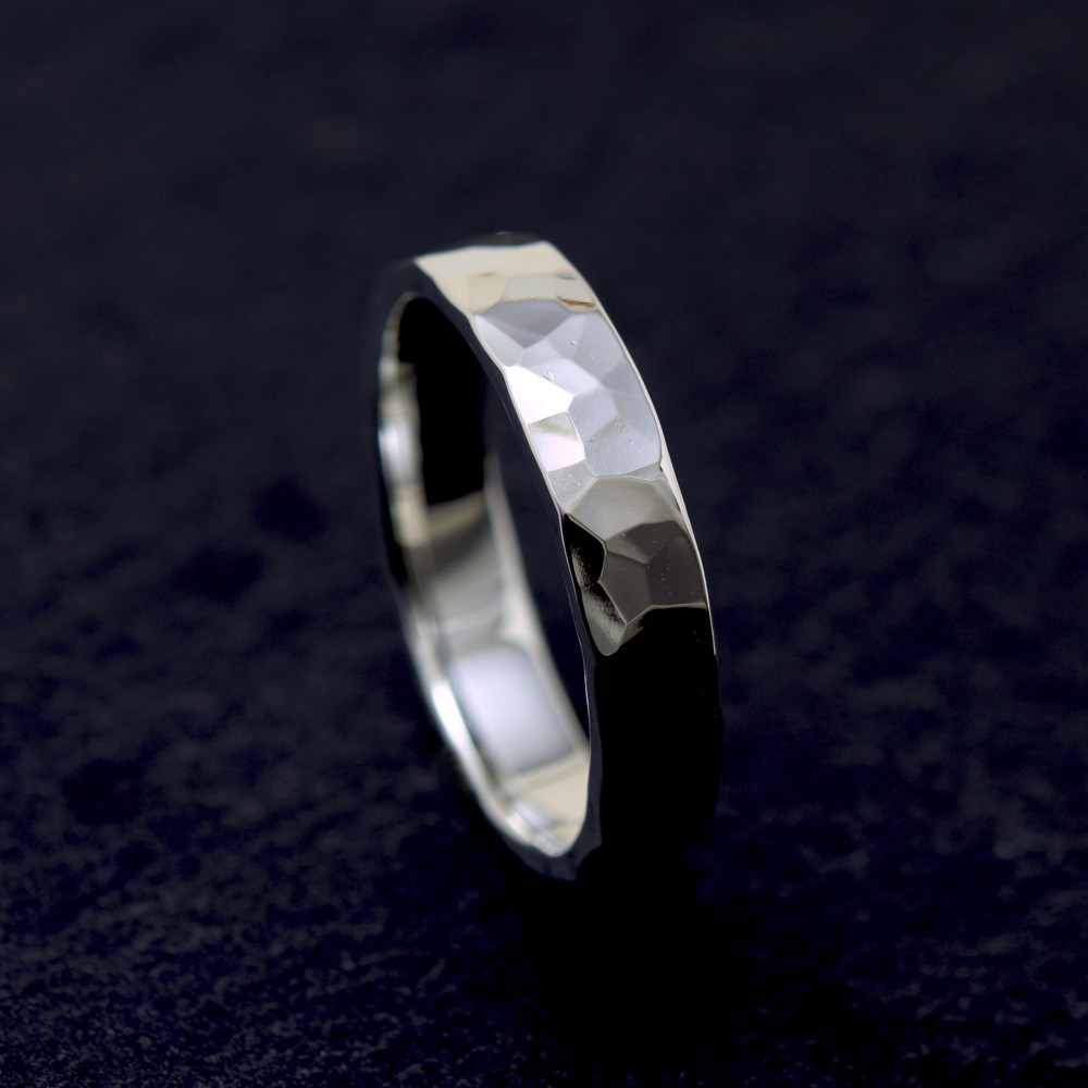 Bump Ring 鎚目/ 4mm Silver ring オーダー制作/ 受注製作シルバーリング