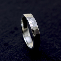 Bump Ring 鎚目/ 4mm Silver ring オーダー制作/ 受注製作シルバーリング 1枚目の画像