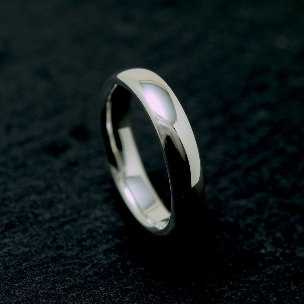Sleek Ring / 4mm Silver ring カスタムオーダー制作/ 受注製作シルバーリング　甲丸形状