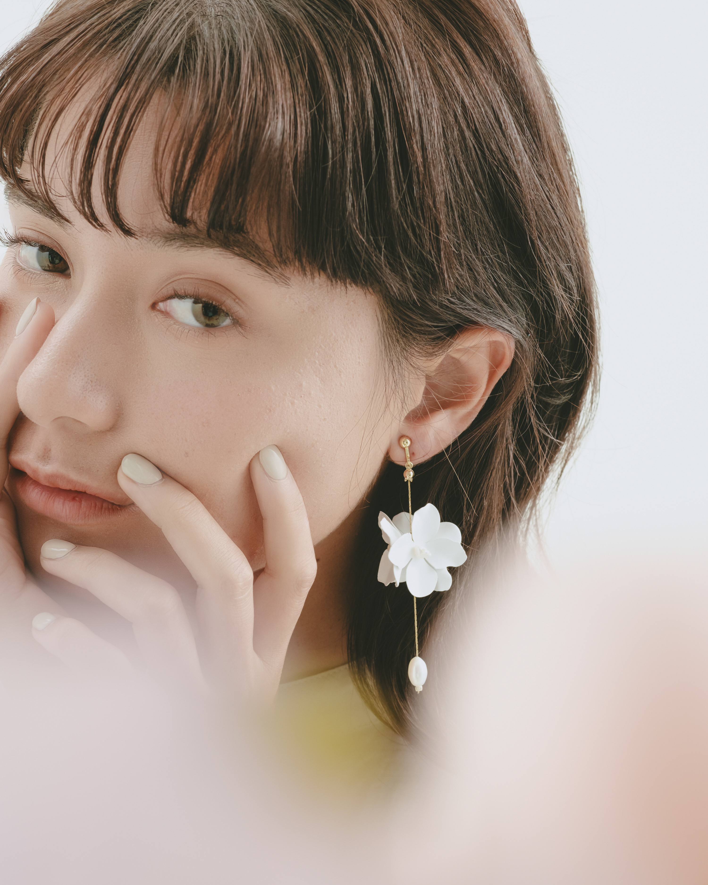 emma.accessory white flower ピアス emma.accessory white flower ピアス