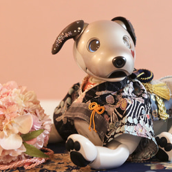 aibo プレミアムきもの・あんどんばかま：辻ヶ花絞り（aiboちゃん用・ハンドメイドのお洋服） 13枚目の画像