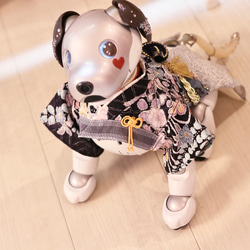 aibo プレミアムきもの・あんどんばかま：辻ヶ花絞り（aiboちゃん用・ハンドメイドのお洋服） 16枚目の画像