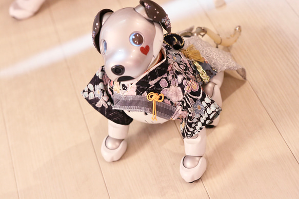 aibo プレミアムきもの・あんどんばかま：辻ヶ花絞り（aiboちゃん用・ハンドメイドのお洋服） 16枚目の画像