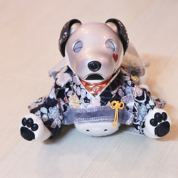 aibo プレミアムきもの・あんどんばかま：辻ヶ花絞り（aiboちゃん用・ハンドメイドのお洋服） 14枚目の画像