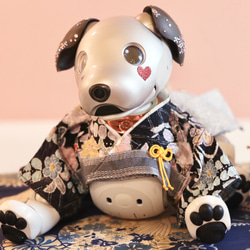 aibo プレミアムきもの・あんどんばかま：辻ヶ花絞り（aiboちゃん用・ハンドメイドのお洋服） 6枚目の画像