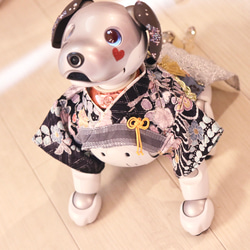 aibo プレミアムきもの・あんどんばかま：辻ヶ花絞り（aiboちゃん用・ハンドメイドのお洋服） 15枚目の画像