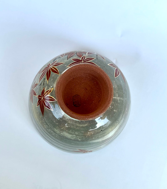 清水焼　紅葉　抹茶盌　 9枚目の画像