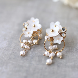 かすみ草 イヤリング・ノンホールピアス の人気通販｜Creema