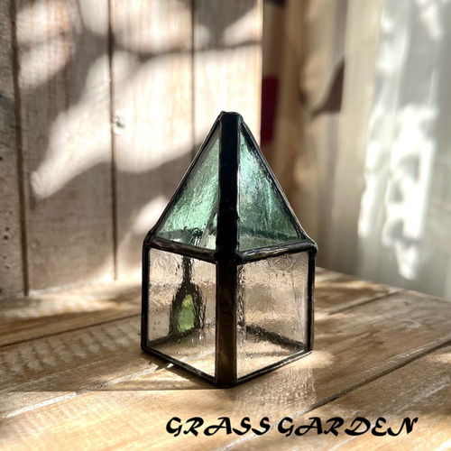 ステンドグラス ミニハウスオブジェ その他インテリア雑貨 Grass
