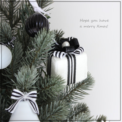 ☆3rd☆　モノトーン　壁掛けのクリスマスツリー　ウォールデコツリー　ハンギングツリー　　クリスマス　白黒　R＆yCH1 5枚目の画像