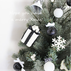 ☆3rd☆　モノトーン　壁掛けのクリスマスツリー　ウォールデコツリー　ハンギングツリー　　クリスマス　白黒　R＆yCH1 12枚目の画像