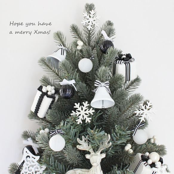 ☆3rd☆　モノトーン　壁掛けのクリスマスツリー　ウォールデコツリー　ハンギングツリー　　クリスマス　白黒　R＆yCH1 9枚目の画像