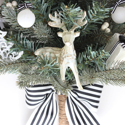 ☆3rd☆　モノトーン　壁掛けのクリスマスツリー　ウォールデコツリー　ハンギングツリー　　クリスマス　白黒　R＆yCH1 3枚目の画像