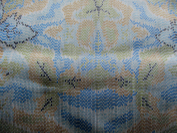 ７４５０　色大島紬の着物で作った和風財布・ポーチ#送料無料 10枚目の画像