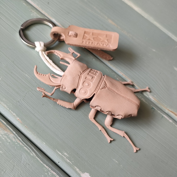 レザークワガタキーホルダー キーリング OOLJEE Leather works