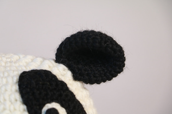 パンダさんニット帽子（子ども用） 8枚目の画像