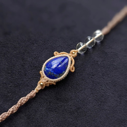 水晶ポイントとブラスチャームたちの天然石マクラメ編みネックレス Crystal point and Beads Macrame Necklace Tutorial 水晶