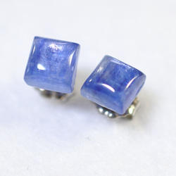 (1 件) 藍晶石耳環（6 毫米方形鈦柱） 第2張的照片