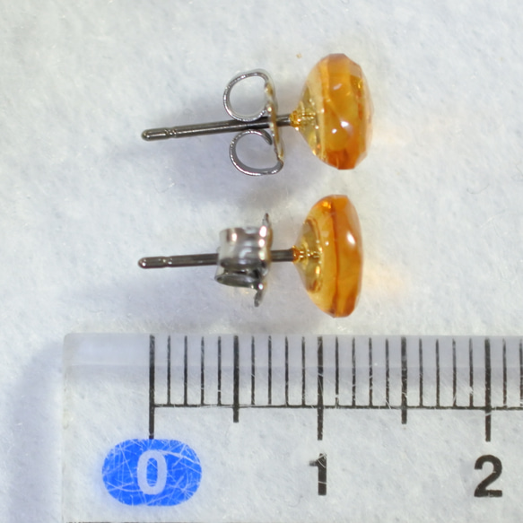 (1 件) 黃水晶耳環（自由形狀鈦柱） 第5張的照片