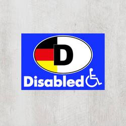 Dドイツ＊ビークルID【Disabled/車椅子＊身障者マーク】マグネット仕様 1枚目の画像