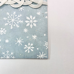 ☆ご祝儀袋☆雪の結晶くすみブルー　ロクタ紙 3枚目の画像