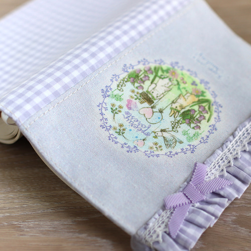 現品販売ごく少量フリルゴムバンド付き【ブックカバー】文庫本