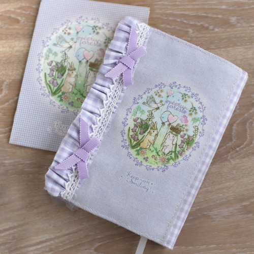 現品販売ごく少量フリルゴムバンド付き【ブックカバー】文庫本