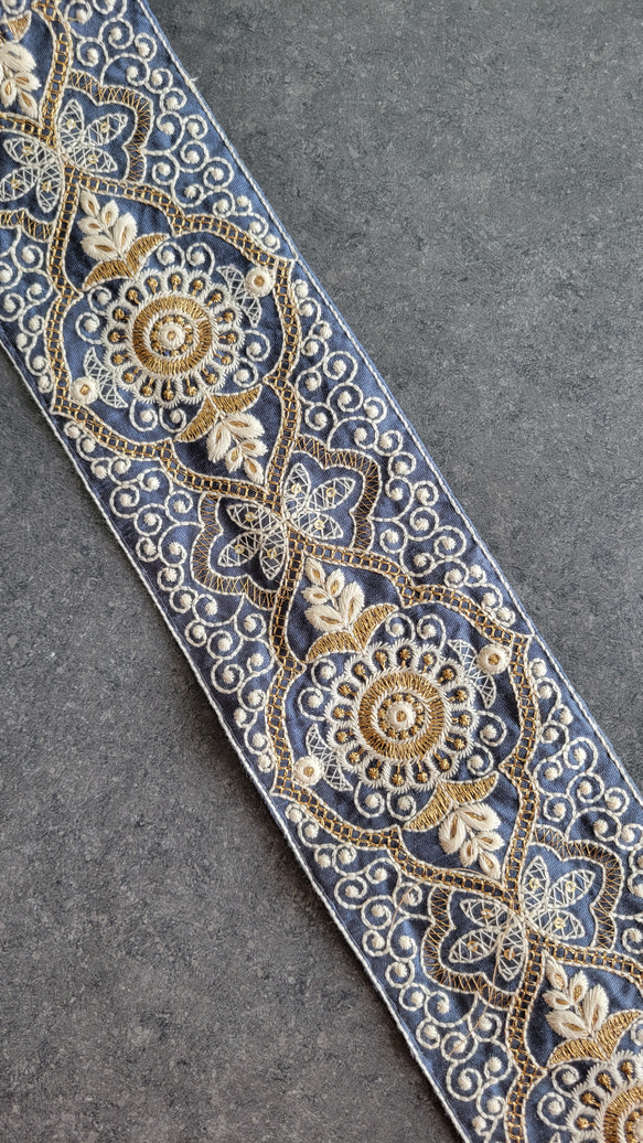 [幅約9cm]インド刺繍リボン/カラー選択あり 7枚目の画像