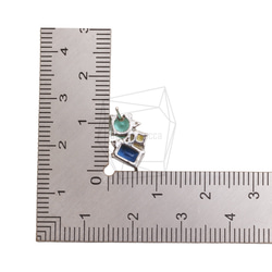 ERG-2548-R【2個入り】キュービックスクエアピアス/Cubic Square Post Earrings 5枚目の画像
