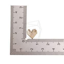 ERG-2551-G【2個入り】キュービックハートピアス/Cubic Heart Post Earrings 5枚目の画像