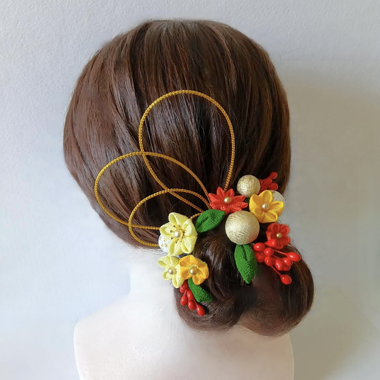 （１点限り）つまみ細工Uピン８本セット　/ 千晶