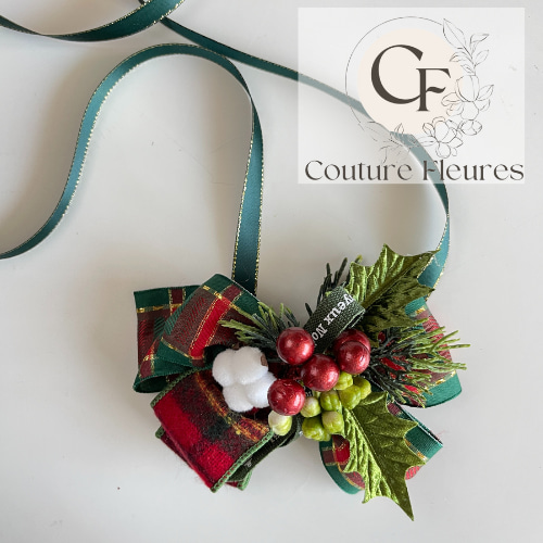 OPENセール・クリスマス ペットチョーカー/ 犬・猫フラワーチョーカー