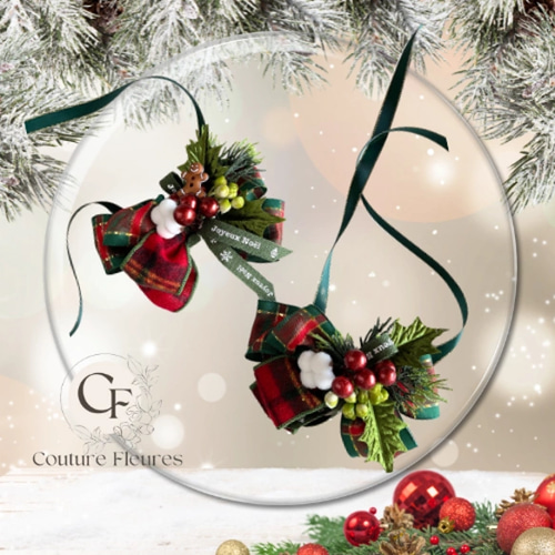 OPENセール・クリスマス ペットチョーカー/ 犬・猫フラワーチョーカー