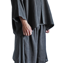 ジョムトン手織り綿翼付きデザインパンツスーツ（DFS-043-01) 3枚目の画像