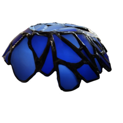 シーガラスアート　青いボウル　小物入れ　ギフト　ステンドグラス　インテリアアイテム　サンキャッチャー　一点物　送料無料 11枚目の画像