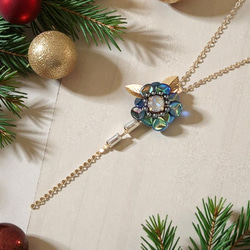 秋色AAAカーネリアンのオレンジカラー・カボションネックレス（14KGF