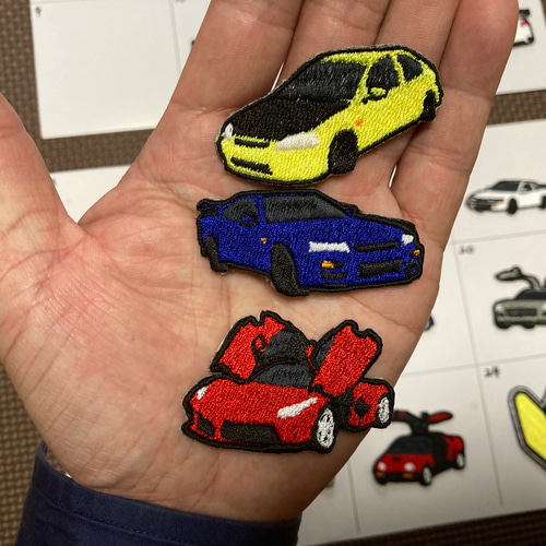 【riekoo様　4点おまとめページ】くるまワッペン 選べる車刺繍ワッペン4点セット【アイロン接着タイプ】第2弾