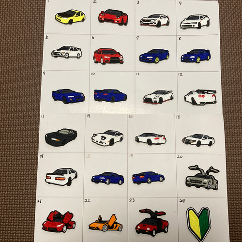 【riekoo様　4点おまとめページ】くるまワッペン 選べる車刺繍ワッペン4点セット【アイロン接着タイプ】第2弾