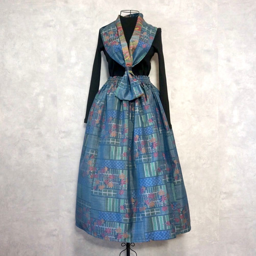 感謝の¥5000off＊【一点モノ】大島紬 着物リメイク ギャザー