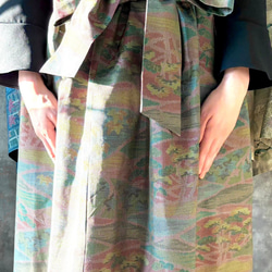 着物リメイクスカート&スヌード〜四季で心地良い上質大島紬素材〜kimono remake  skirt よかきもの 9枚目の画像