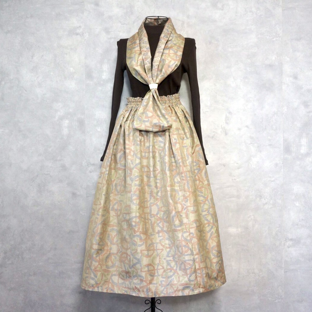 ＊感謝の¥5000off＊【一点モノ】大島紬 着物リメイク ギャザー スカート & スヌード