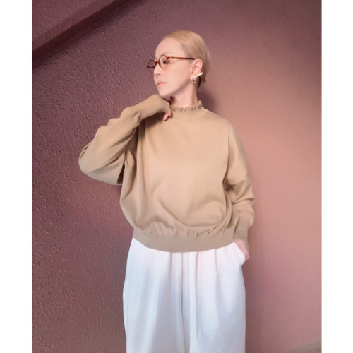 sheer sleeve random rib cardigan Lavender【Stock