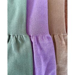 色と形にキュンとする❤️大人の可憐ニット❤️国産オリジナルプルオーバー❤️ゆったり体型カバー❤️グリーン＆ラベンダー 7枚目の画像