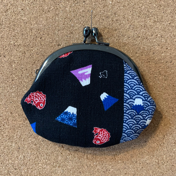 富士山柄のがま口財布 1枚目の画像